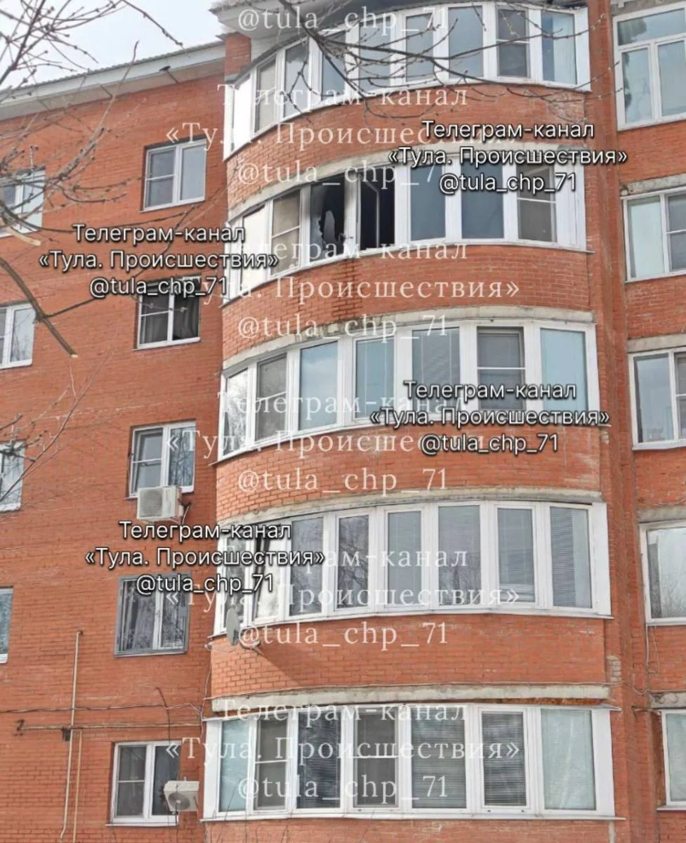 Обломки БПЛА попали в жилой дом в Щекино